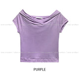 Clothi Solid Crop Short Sleeve Hoodie