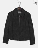 [MADE] Goats Vintage Rose Jacquard Suede Zip-Up Jacket
