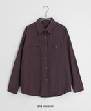 Doint Pocket Cotton Over Long Sleeve Shirt