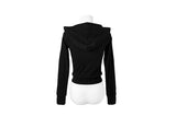 Dohi Slim Ribbed Crop Hoodie