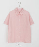 Puha basic linen short sleeve shirt - Linen 100