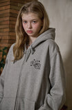 Fairy Angel Embroidered Hood Zip-Up