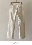 Berge semi straight fit banded cotton pants