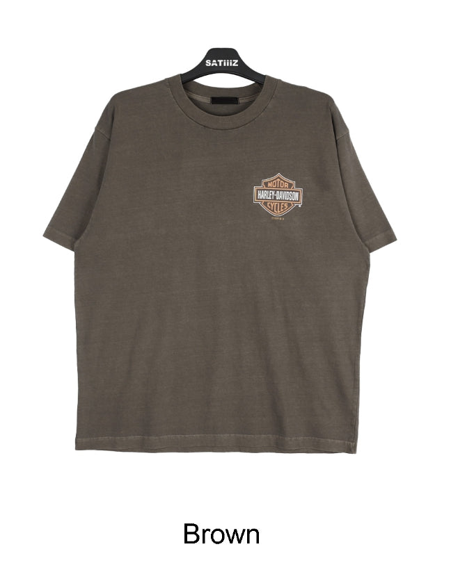 【SATIIIZ】Lacan Halli Pigment Short Sleeve T-shirt SATIIIZ (サティーズ) - ラカンハリピグメント半袖Tシャツ