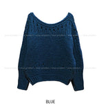 Kumo Cozy Punched Boat Neck Knit