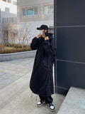Long Maxi Overfit Hooded Trench Coat