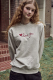 Love You Chain Embroidery Sweatshirt