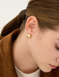 Champagne Moon Dew Drop Silver Volume Earrings