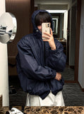 Crop hood windbreaker