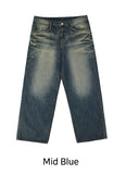 Cambe Washing Wide Denim Pants