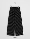 Tendren Stripe Banding Wide Pants