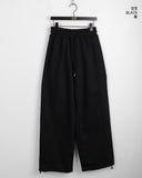 Shuggy Side Incision Pile Crop Two-Way Banding Long Wide Jogger Pants