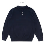 Pale Button Collar Knit