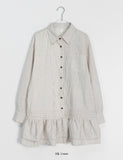 Nikomi Stripe Collar Frill Shirt One Piece