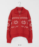 Senkoy Nordic Two-Way Wool Knit Zip-up