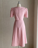 Rocha Tweed Ribbon Short Sleeve Flare One Piece