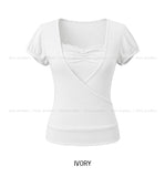 Lizzie Lace Wrap Puff Short Sleeve