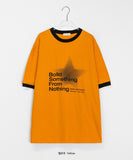 [unisex] Heno Star Color Matching Over Short Sleeve T-Shirt