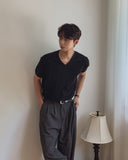 Benel V-neck Short Sleeve Knit