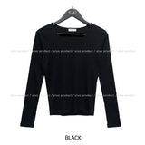 [U-BASIC] Cindy Ribbed Long Sleeve T-Shirt