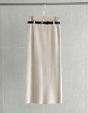 Casey H Ribbed Knit Long Skirt (Belt set)