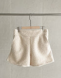 [Wool 30%] Sunday Boucle Brushed Hood Banding Shorts Set