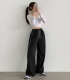 Side Tie Two-Way Wide Jogger Training Pants