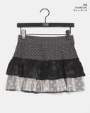 Coren Camo Dot Tiered Mini Skirt