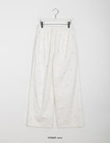 Hoity ribbon banding wide cotton pants