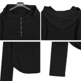 Mic Button Hooded T-Shirt