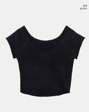 Dor lip neck short sleeve knit