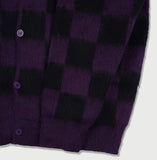 (UNISEX) Time checkerboard V-neck cardigan