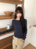 Sidu Small Flower Wave Long Sleeve T-Shirt