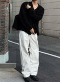 Ethnic fur cardigan