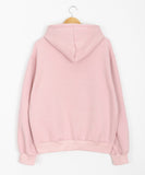 Tmel heart printed brushed hoodie