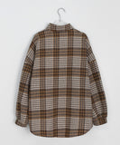 [unisex] Nacui Fleece Brushed Check Over Shirt