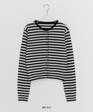 Schumank Stripe Round Knit Cardigan