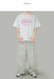 Bling lettering short sleeve t-shirt