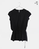 Pne Shirring Banding Puff Short Sleeve Mini One Piece