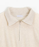 Tessin Half Zip-Up Cropped Sweatshirt