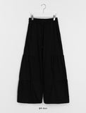 Udow Summer Shirring Banded Waist Wide Pants