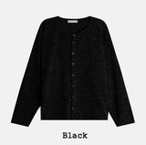 Nova Crop Heathered Round Cardigan