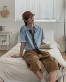 [Plan/1+1] Print Basic Short Sleeve Shirt
