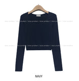 [1+1] Slim Silhouette Basic U-neck Long-sleeved