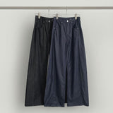 Non Fade Cooling Summer Thin Banding Wide Raw Denim Pants