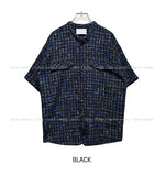 TOZ loose fit tweed half shirt
