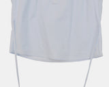 Aring Halter Shirring Puff Lace Blouse