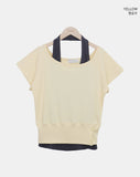 [Sleeveless + Short Sleeve Set] Zelda Halter Sleeveless Set