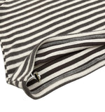 Puring Striped Diagonal Button Warmer Hoodie