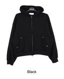 Nesso Rivet Brushed Hood Zip-Up
